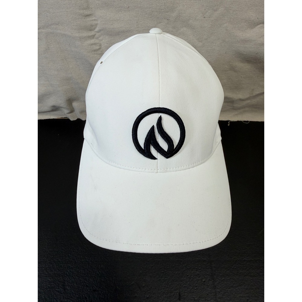INKnBURN‎ Hat Men L/XL White Flexfit Delta Performance Flame Logo Baseball Cap